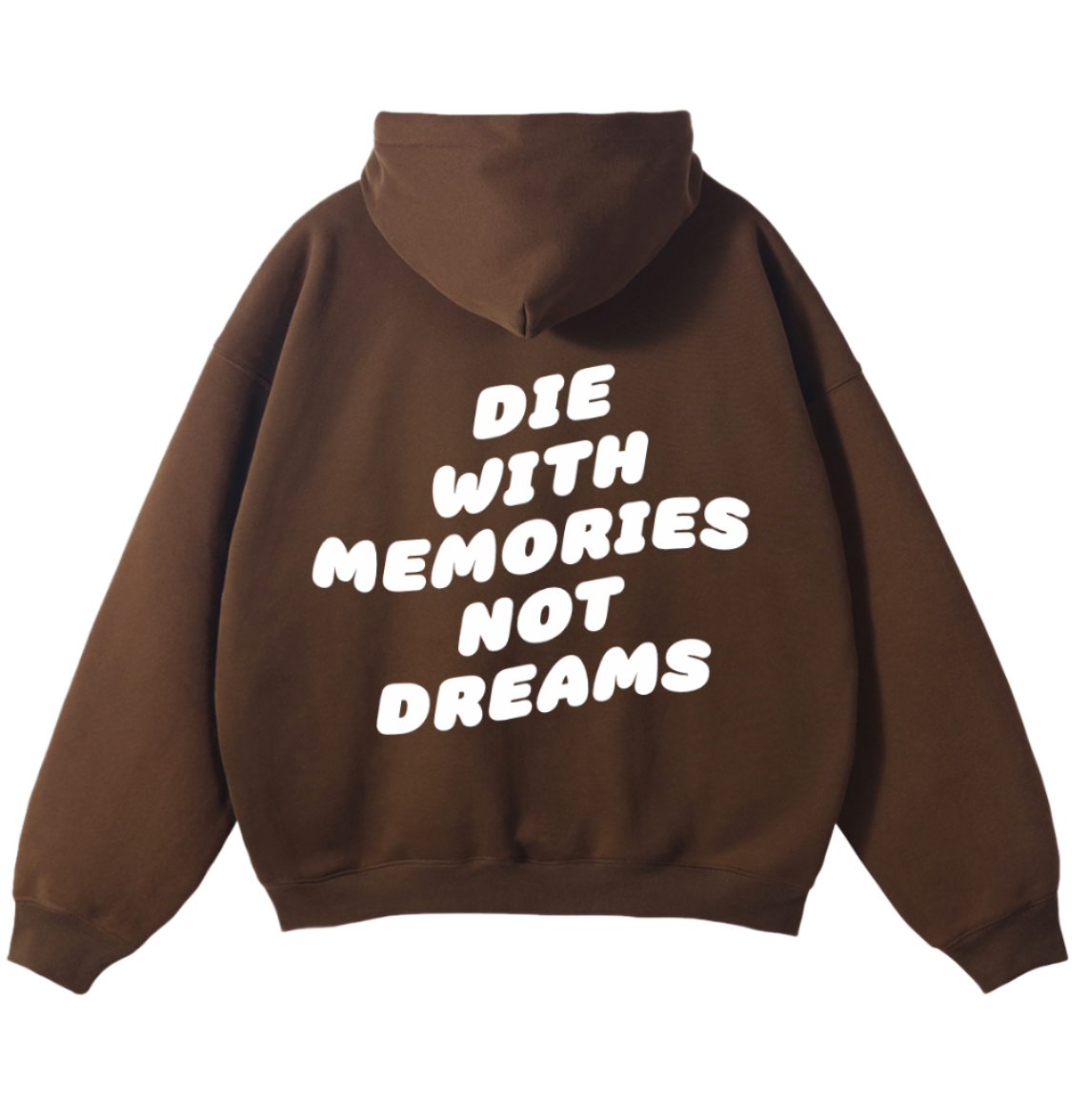 Die With Memories Puff Print Hoodie (BROWN)